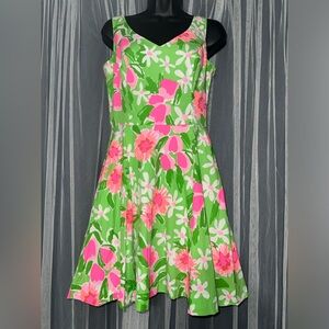 Lilly Pulitzer Freja Dress Green Everything Nice, Size 4